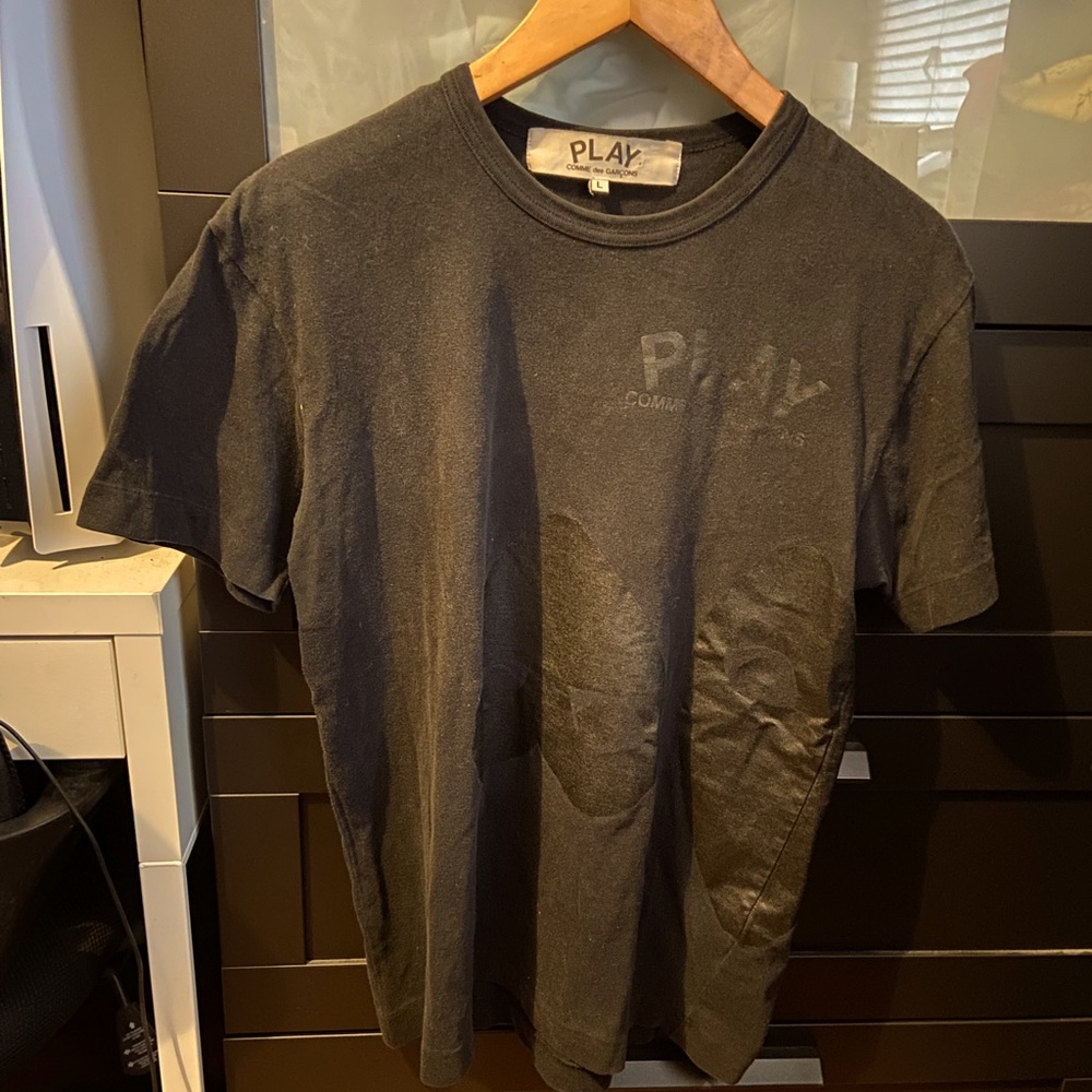 Comme de Garcons Play triple heart tshirt